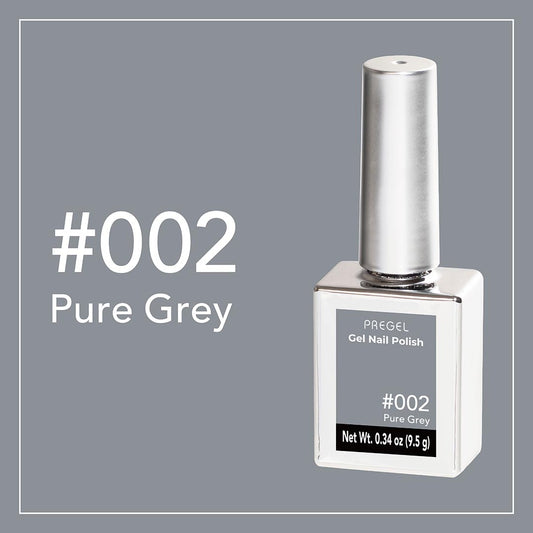 Pregel Gel Nail Polish Pure Grey #002