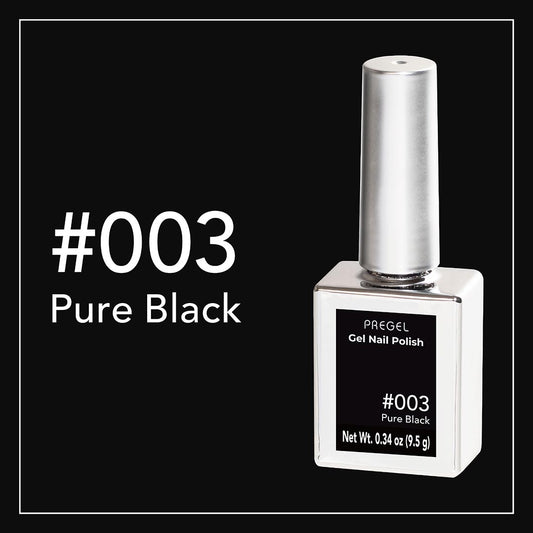 Pregel Gel Nail Polish Pure Black #003