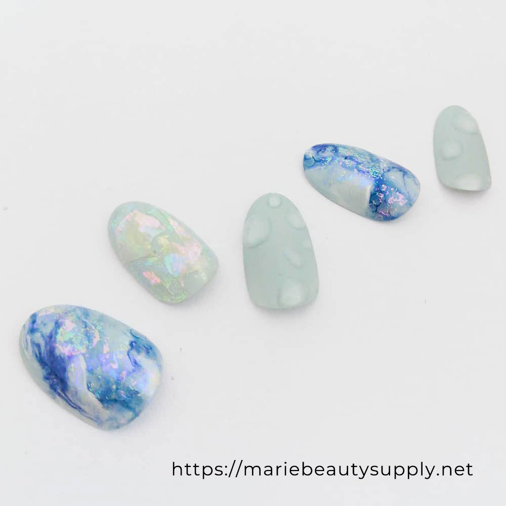 Depicting the Ocean through Nail Art. Nail Art Gallery by MARIE BEAUTY SUPPLY.