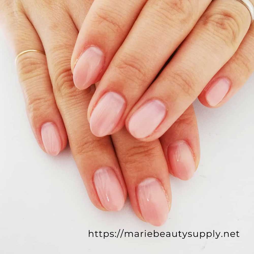 Coral Beige Gradation Nails. Nail Art Gallery by MARIE BEAUTY SUPPLY.
