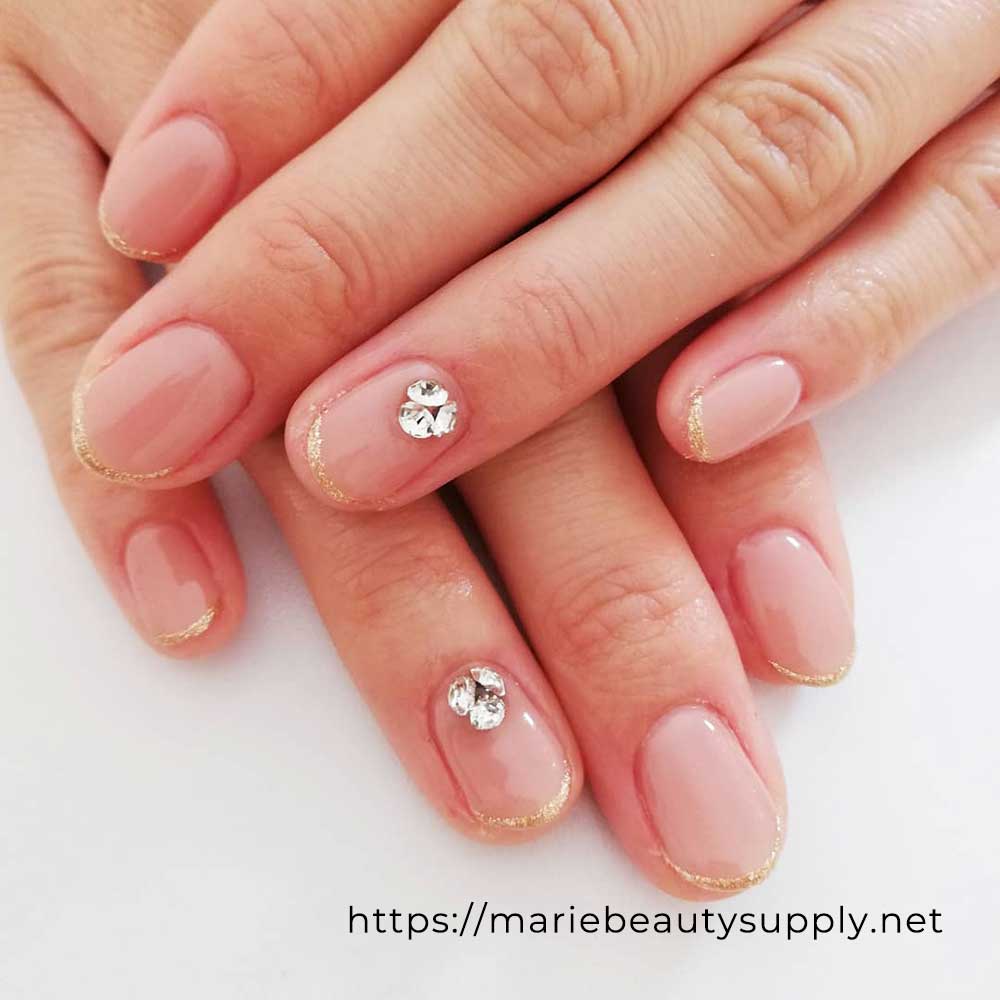 Natural Beige French Nails. Nail Art Gallery by MARIE BEAUTY SUPPLY.
