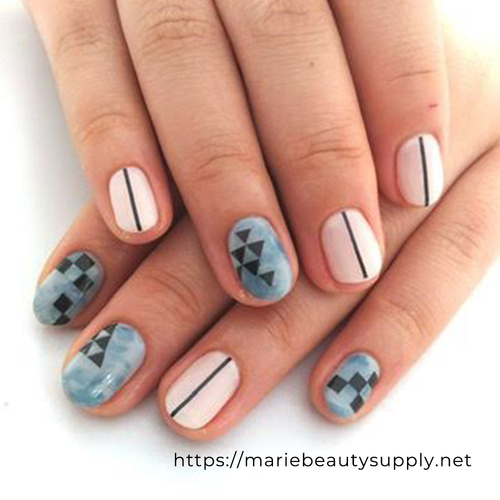 Simple And Easy Demin Nails.