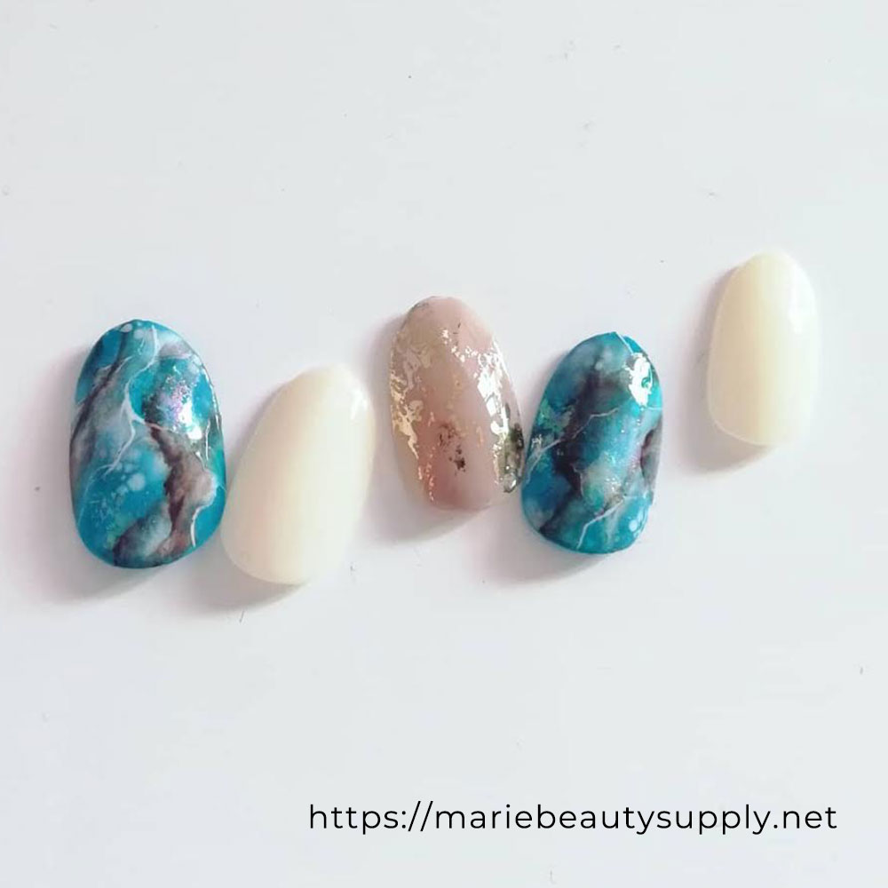Turquoise Nails Using Earth Color Series.