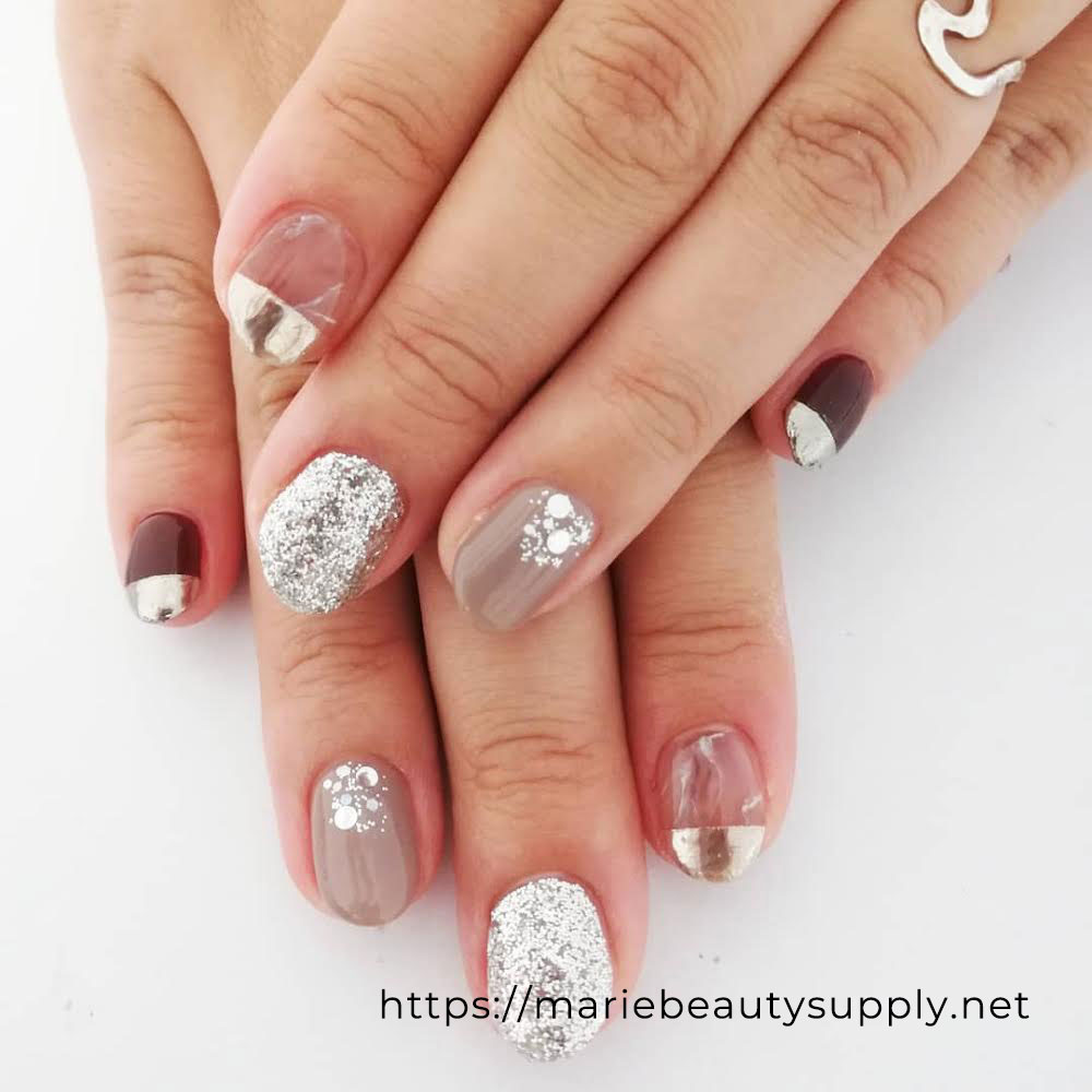 Nail Design with a Soft Base and Unique Designs.