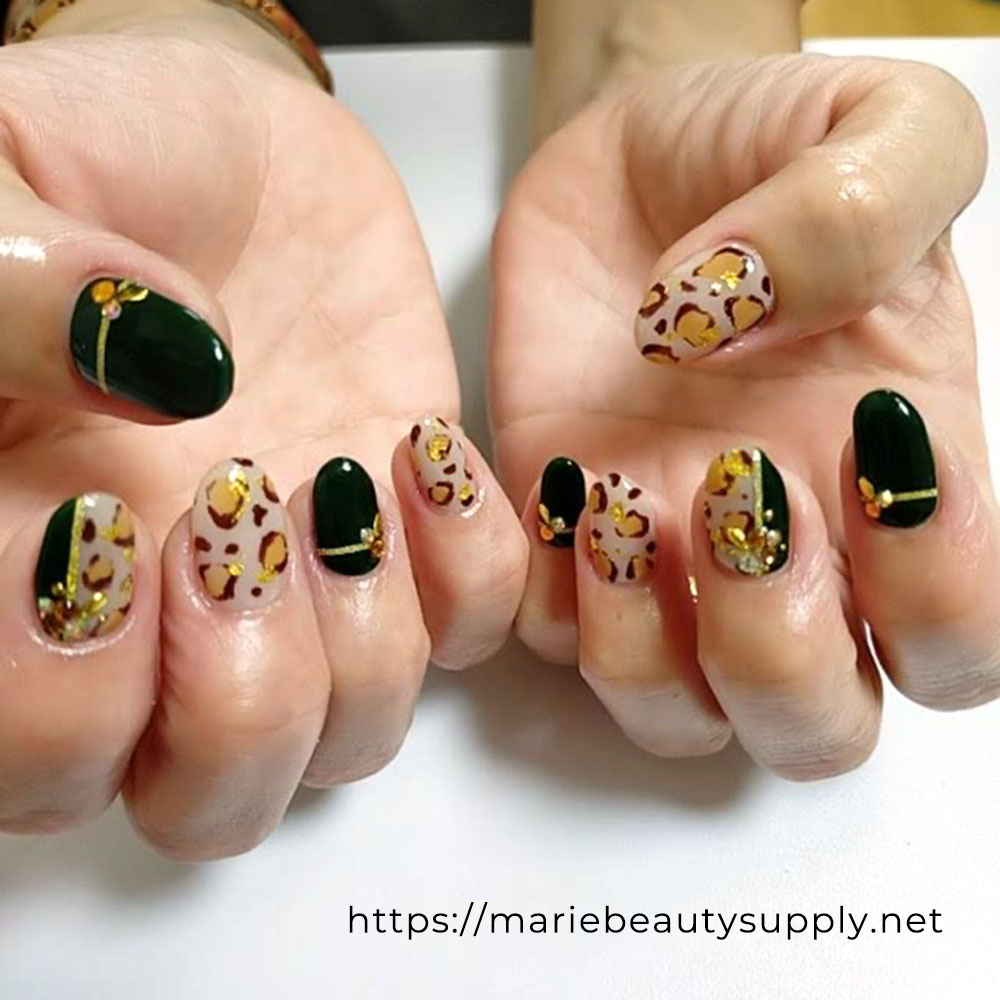 Gorgeous Dark Leopard Print Nails.